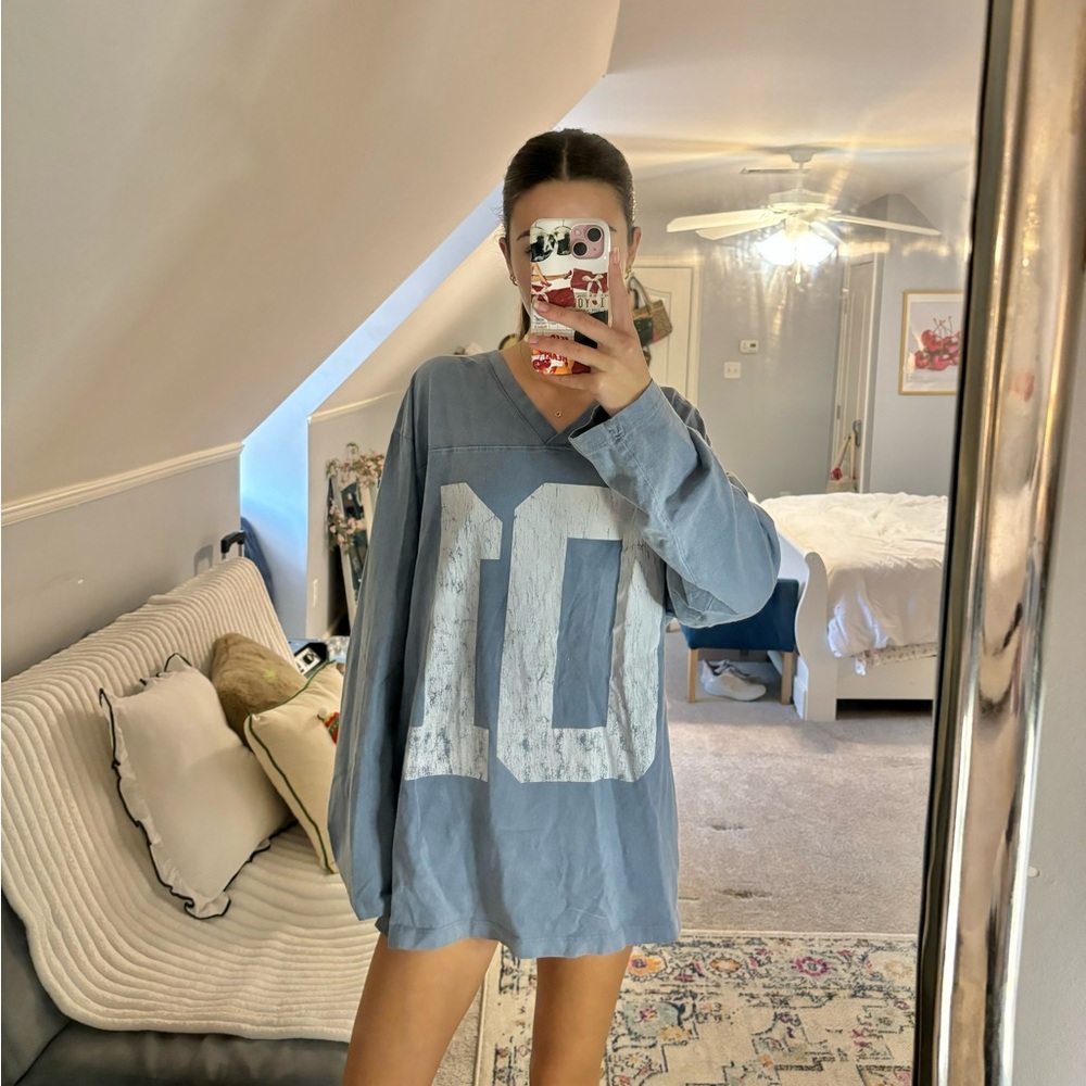 Oversized cotton jersey long sleeve